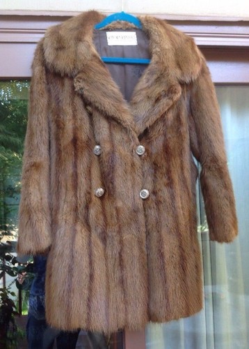 Real fur beaver coat - beaver, b