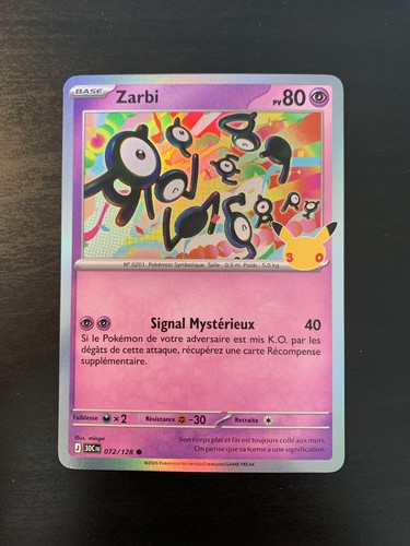 Carte pokémon holo zarbi - carte,
