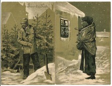 Merry Christmas. 2 Stunning Very Old and Unposted Postcards.