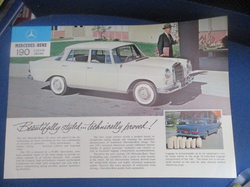 Brochure mercedes 190 - mercedes,