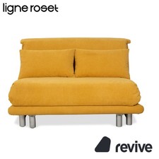 Ligne Roset Multy Deux Places Tissu Jaune Manuel Fonction Canapé-lit Neubezug