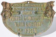 COMICES AGRICOLES - 1930 - DAIRY COW - 3rd PRICE - CAEN FAIR