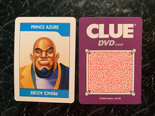 Clue  DVD  PRINCE AZURE   Suspect Card   Game Replacement   2006  Hasbro