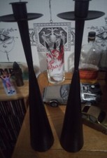 LOT 2 PORTE BOUGIES METAL NOIR