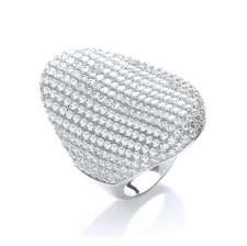 Bague Longue En Pierre Avec Micro Pave En Argent Sterling Par J.Jaz JZR061