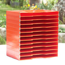 Vintage Orange Rigid Plastic Desk Sorter Locker 36cm