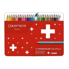 [1285.730] CARAN D'ACHE Etui métal de 30 Crayons de couleur Swisscolor Assortis