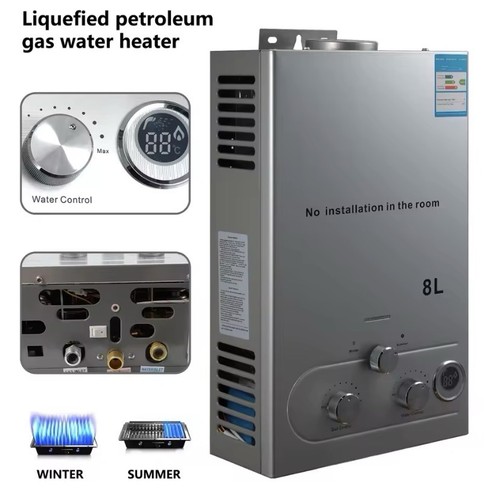 Chauffe eau instantané à - 8, l