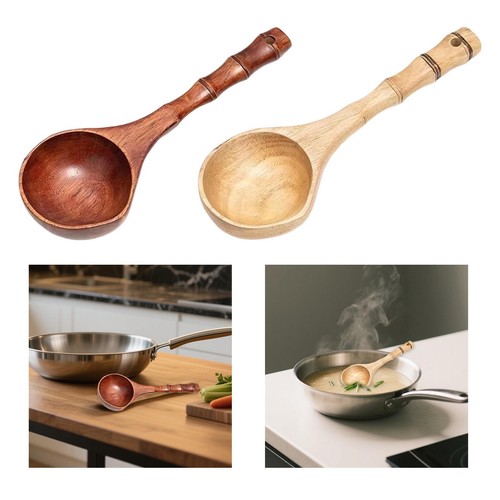 Louche bois pour soupe - louche, en