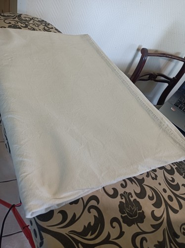 Drap ancien métis uni blanc - drap,