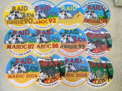 Lot grands autocollants - de, 12