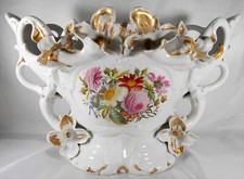 3.3kg HUGE IMPOSING PORCELAIN WEDDING VASE CENTERPIECE PARIS 19th century