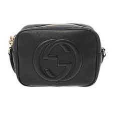 GUCCI Soho Interlocking G Fringe Shoulder Black/Noir 308364 800000141965000