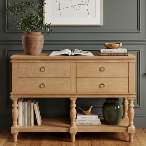 Vintage console table with - with, 4