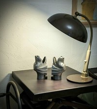 HALA ZEIST deco lamp #144 Anthoin Busquet 1932, nickel plated/ BAUHAUS/ DE STIJL