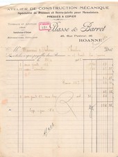 1922 MECHANICAL CONSTRUCTION WORKSHOP SPECIALIZING IN PRESSES AND GREENHOUSE SEALS