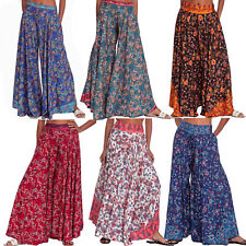 Pantalon Large À Jambes Palazzo Taille Élastique Effet Soie KAT542