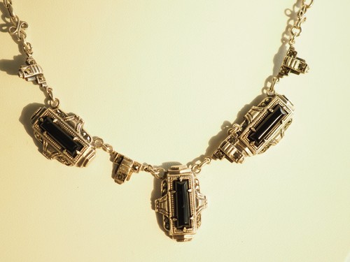 Collier ancien argent massif - collier,
