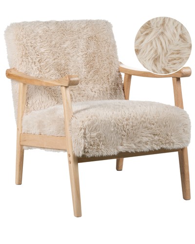 Fauteuil rétro fourrure - rétro, en