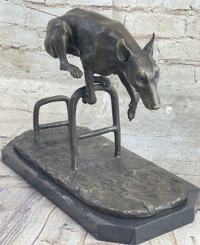 Statue bronze doberman - bronze,