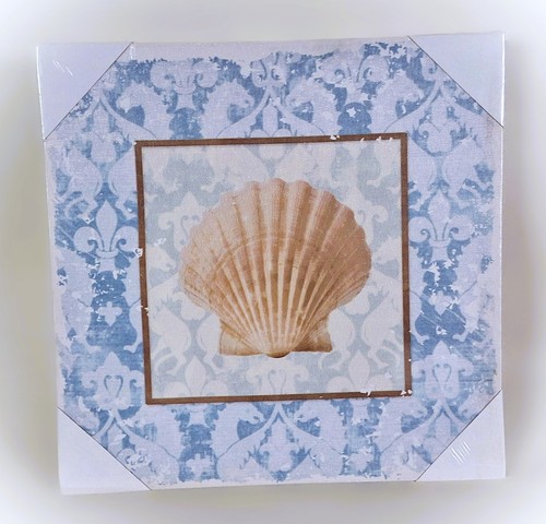 Tableau toile cadre coquillage - tableau,