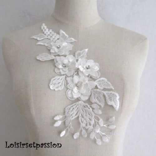 Applique brodée sur voile - brodÉe,