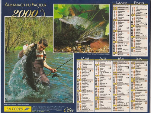 Calendrier almanach des ptt - calendrier,