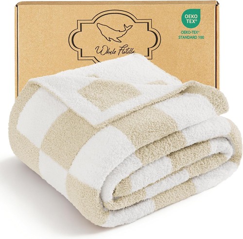Couverture polaire tricotée - couverture,