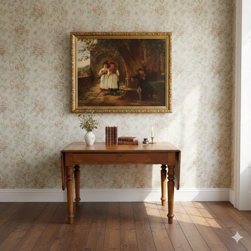 Table ancienne merisier tiroir - ancienne,