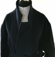 Bleu Foncé Homme Manteau