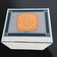 Label LU old dressing box leprosy useful galette blue gray 1908