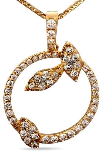 Pendentif mariage diamant rond - mariage,