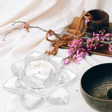 Bougeoir en verre en forme de