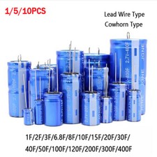 2.7V  Farad Capacitor 1F~400F Cylindrical Blue R-type Supercapacitor 1/5/10 Pcs 