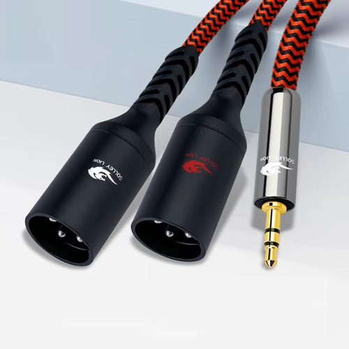 Câble audio 5mm vers - 3.5mm, dual