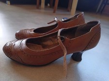 Escarpins Salomé, presque neufs, cuir cognac, Rococo, Hush Puppies,  38