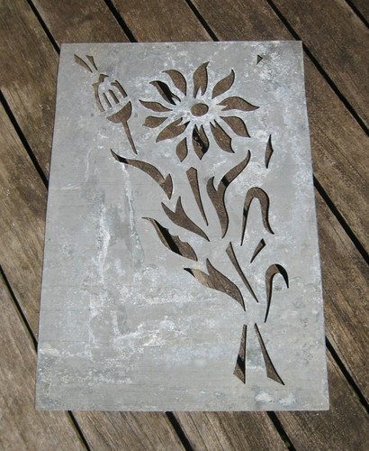 Ancien pochoir zinc motif - ancien,
