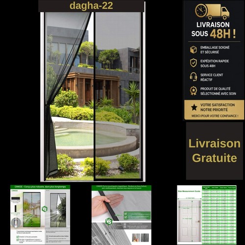 Moustiquaire porte magnétique - moustiquaire,
