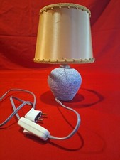 Antique Vintage Small Blue Bedside Lamp Desk 