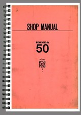 LIVRE DE SERVICE DE RÉPARATION MANUEL D'ATELIER HONDA PS50 PC50 SERVIETA PAPI...