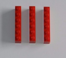 LEGO x 3 / 3009 - Brique (rouge) 