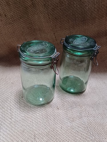 Bocaux anciens verre vert - anciens,