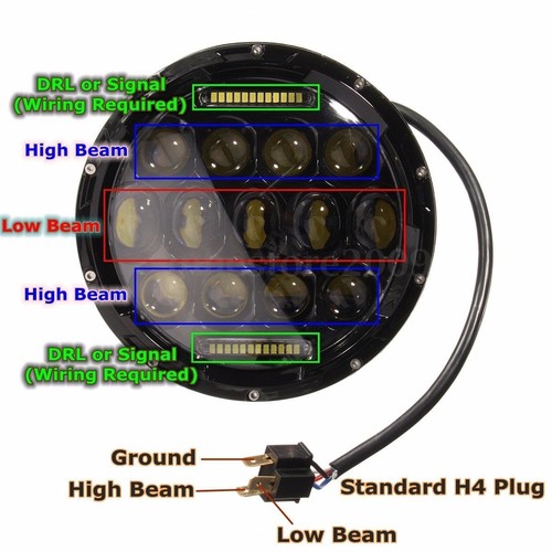 Phares feu avant led jeep - x,
