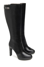 NERO GIARDINI PREMIUM I410984D 100 Bottes Botte Femme Cuir Talon Noir