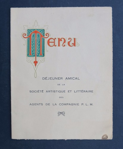 Menu mars 1932 - mars, brasserie