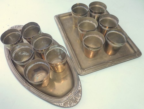 Services liqueur timbale - services, à