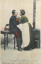 CP O MA GROSSE PHIPHINE ... BOTTLE ON A TABLE WOOD STOVE