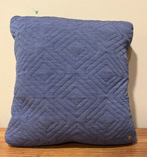 Ferm Living Blue Diamond Square Throw Pillow 16"X16"