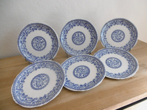 Six assiettes dessert - six,