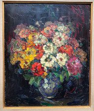 Bouquet 30' Post Impressionism Cannes Painting Louis PASTOUR 1876-1948